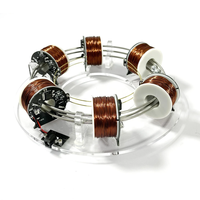NIKOLATOY Electromagnetic Coil Accelerator 6 Coils DIY Creative Novel High-Tech Desktop Ornaments Science Discovery Phys