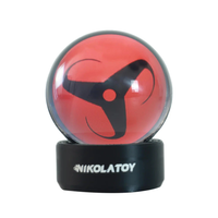 NIKOLATOY Kaleidoscope Sharingan Crystal Ball Rechargeable LED Music Rhythm Display Desktop Ornament Science Discovery T