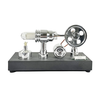 NikolaToy Mirror Polished Stirling Engine with Embedded Voltmeter USB Plug Unique Creative Desktop Ornaments Science Dis