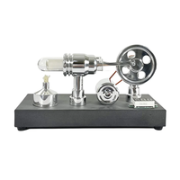 NikolaToy Mirror Polished Stirling Engine with Embedded Voltmeter USB Plug Unique Creative Desktop Ornaments Science Dis