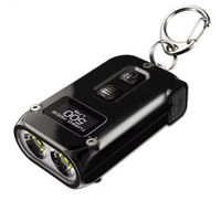 Nitecore TINI-2 SS 500LM Mini Size High Lumen EDC LED Keychain Flashlight OLED DisplayStainless Steel Dual-Core Type-C R