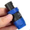NL4FC 4 Pole Plug Male Speaker Audio Cable Connector Blue