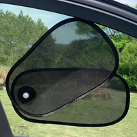No Block View Car Side Window Sunshade Adjustable Foldable Heat Insulation Anti-glare Side Window Shade
