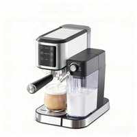 NovuLife CM5120 20Bar Semi-Automatic Coffee Machine with Auto Milk Frother One-Touch Operation for Espresso Cappuccino L