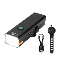 OFFBONDAGE 350LM Bicycle Headlight Digital Display Power Lightweight Waterproof Aluminum Alloy Strong Flashlight Type-C
