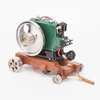 OKMO 1/8 3.6CC Mini Vintage Single Cylinder Four-Stroke Gasoline Engine Model 1140 w/ Trailer Version Science Discovery