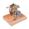 OKMO M12B 1.6cc Mini Water-cooled Single Cylinder 4-stroke Gasoline Gad Engine Upgrade ICE Model with Wooden Base Scienc