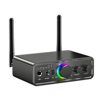 OMS M18 bluetooth V5.3 Audio Receiver Transmitter 3.5MM AUX RCA USB Multi-point Interface RGB Light Driver-free Adapter
