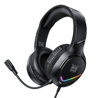 ONIKUMA X31 Gaming Headset Wired Earphone 50mm Driver Unit Surround Stereo Sound RGB Light Breathable Earmuffs USB Power