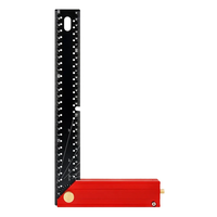 Onkel.J 300mm Metric Aluminum Alloy Multi Angle Measuring Ruler Foldable Carpenter Square Compact Layout Tool 90 Degree