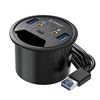 ORICO 5-in-1 USB3.0 Type-C Hub Desk Desktop Grommet with USB-A 3.0*2/USB-C/Audio*2 Multi-ports Cable Extension Adapter S