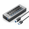ORICO AT2U3 7-in-1 5Gbps USB 3.0 Hub Docking Station with Independent Power Switch 7xUSB-A Splitter Adapter for Macbook