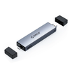 ORICO M2PJN-C3 USB-A&Type-C Dual Interface M.2 SSD Enclosure Dual Protocol SATA/NVME 10Gbps USB3.2 Gen2 Support 4TB Port