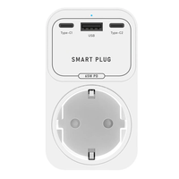 OT50 Tuya Smart WiFi GaN Fast Charger EU Socket 65W PD Charging 2 Type-C+USB-A Ports APP Remote Push Timing Function Voi