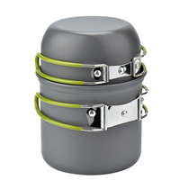 Outdoor Portable Camping Cookware Set Ultralight Camping Pot Set Outdoor Cooking Tableware for Hiking Trekking Picnic Fi