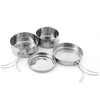 Outdoor Stainless Steel Camping Cookware Set Outdoor Camping Bowl Pot Set Hiking Backpacking Cooking Cooking Picnic Tabl