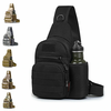 Oxford Shoulder Bag Waterproof EDC Sling Bag Military Tactical Multi-Pocket Zipper Chest Bag for Outdoor Trekking Chest