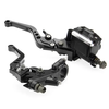 Pair 7/8 Motorcycle Brake Master Cylinder Clutch Reservoir Levers Universal