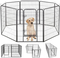 PawGiant Dog Pen 8 Panels 40" Height RV Dog Fence Outdoor Playpens Exercise Pen for Dogs Metal Protect Design Poles Fold