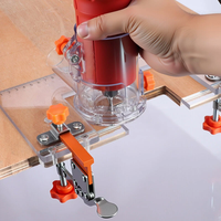 PC Handle-Free Slotting Template Precise Cabinet Slotting Tool with Toggle Clamp Adjustable Dimensions Universal Compati