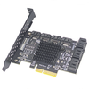 PCIe to SATA3.0 Expansion Card 10 Port 6Gbps PCI-E3.0 4X Interface ASM1166 Hot Swap for PC Storage Upgrade Win10 Linux C