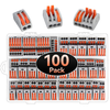 PCT-212/213/215 Conductor Compact Wire Connectors Kit 100PCS Lever Nut Connector Assortment 2 Port 40pcs 3 Port 50pcs 5