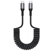 PD100W Type-C to Type-C Elbow Coiled Cable PD Fast Charging Data Transmission Copper Core Line 1.5M Long for iPhone 17 1