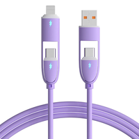 PD100W USB-A/USB-C to iP/USB-C Cable Fast Charging Data Transmission Pure Copper Core Line 1M/1.5M Long for iPhone 16 16