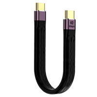 PD100W USB4.0 Data Cable USB-C Male to Type-C Male/Female FPC Short Cable 40Gbps Fast Charging Data Transmission Copper