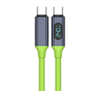 PD240W Type-C to Type-C Digital Display Silicone Cable PD Fast Charging Data Transmission Tinned Copper Core Line 1.5M L