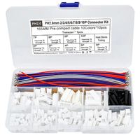 PH20 Connector Kit 2P-10P Straight Pin Header 2mm Pitch Pre-Crimped Cable 165mm Multicolor Housing Heat Shrink Tubing El