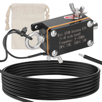 Pocket EFHW Antenna K24 3-30MHz Frequency Band Shortwave Antenna Wideband End-fed Halfwave Antenna with Cloth Storage Ba