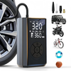 Portable Cordless Electric Air Compressor Pump with LED Emergency Light USB Rechargeable Fits for Car Tires Bicycles and