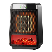 Portable Desktop Electric Flame Heater 1500W Mini Fast Heating PTC Ceramic Space Fireplace Winter Household Small Electr
