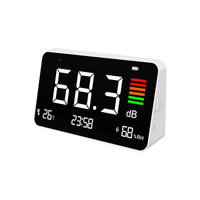 Portable Digital Noise Meter with Temperature Humidity Time Display 160.5x90.5x50mm Rechargeable Built-in Lithium Batter