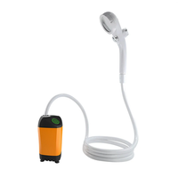 Portable Electric Shower Pump Outdoor Camping Shower IPX7 Waterproof with Digital Display for Camping Hiking Backpacking