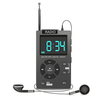 Portable FM AM Dual Band Mini LCD Display Pocket Radio Receiver 1000mAh Battery Support TF Card Music Player with Wired
