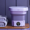 Portable Folding Mini Washing Machine 10W with Spin-Dry 8L Capacity Compact Design for Small Items Easy Operation Availa