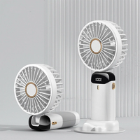 Portable Hand-Held Fan Office Desktop Multifunctional Folding Double-Headed Mini 3000mAh Electric Fan With A Neck Lanyar