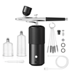 Portable Mini Airbrush with Compressor 23 psi 12V Rechargeable Wireless Airbrush for Nail Art Cake Decoration Facial Moi