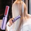 Portable Mini Electric Hair Brush Dual Use Hair Straightener Curler USB Charging Temperature Adjustable Straightener Cur