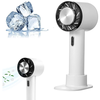 Portable Mini Handheld Ice Compress Fan USB Rechargeable 2200mAh Battery 3 Speed Settings Lightweight for Home Office Tr