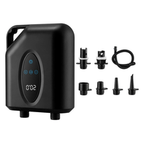 Portable Paddle Board Pump 20PSI High Pressure Electric Air Compressor Pump Inflation & Deflation Pump with 6 Nozzles fo