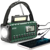 Portable Solar Hand Crank Radio AM FM NOAA Weather USB 10000mAh Charging LED Flashlight Power Bank Aste Lamp