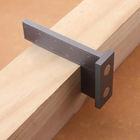 Precision L-Shape Ruler Aluminum Alloy 90 Degree Angle Square Metric/Imperial Magnetic Base Carpenter Technician Measure