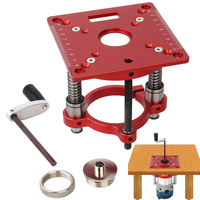 Precision Router Lift Kit with Router Table Insert Plate Max Lifting 70mm Woodworking Engraving DIY Tools for 64-66mm Di