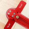 Professional Aluminum Alloy Woodworking Ruler with 0-90° Angle Marking Versatile Line Drawing Precise Measurement Imperi