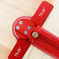 Professional Aluminum Alloy Woodworking Ruler with 0-90° Angle Marking Versatile Line Drawing Precise Measurement Imperi