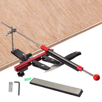 Professional Knife Sharpener with 80 Grit Stone 360° Rotation Flip Design Fixed Angle Knife Sharpener Kitchen Chef Knife
