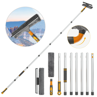 Professional Window Squeegee Cleaner,  2 in 1 Shower Squeegee with Extension Pole,  103 IN Telescopic Window Washing Equip